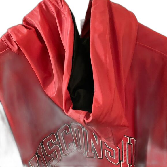 Vintage Steve & Barry's University of Wisconsin Badgers lined hooded jacket XL - Picture 6 of 16